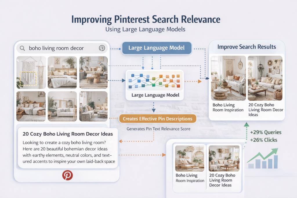Improving Pinterest Search Relevance Using Large Language Models